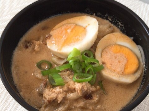 豆乳味噌とんこつ風ラーメン♬